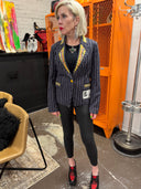 Classic Pin-Stripes with Madras Inlays & Yellow Buttons – Vintage Rebel Chic