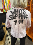 Powder Pink Shabby Painted – "Who's Stopping You?" Punk Couture