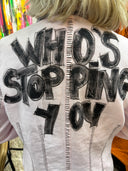 Powder Pink Shabby Painted – "Who's Stopping You?" Punk Couture