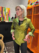 Chartreuse Silk Asian Jacket – "Desperately Seeking Susan" Punk Attitude