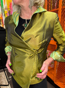 Chartreuse Silk Asian Jacket – "Desperately Seeking Susan" Punk Attitude