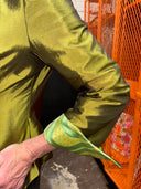 Chartreuse Silk Asian Jacket – "Desperately Seeking Susan" Punk Attitude