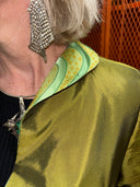 Chartreuse Silk Asian Jacket – "Desperately Seeking Susan" Punk Attitude