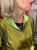 Chartreuse Silk Asian Jacket – "Desperately Seeking Susan" Punk Attitude