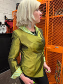 Chartreuse Silk Asian Jacket – "Desperately Seeking Susan" Punk Attitude