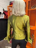 Chartreuse Silk Asian Jacket – "Desperately Seeking Susan" Punk Attitude