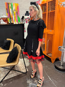 Black Red Punk Dress and Pettycoat Combo