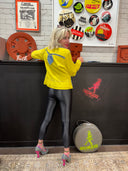 Punk Twist on Yellow Jean Jacket - All Hearts