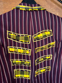 Adam & the Ants Kings of the Wild Frontier: Neon Yellow Tartan on Maroon Striped Jacket