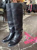 Frye Black Leather Riding Boots - Classic Equestrian Style Tall Boots