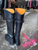 Frye Black Leather Riding Boots - Classic Equestrian Style Tall Boots