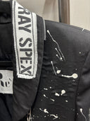 X-Ray Spex Punk Bondage Jacket - Black Paint Splatter Upcycled Statement Piece
