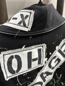 X-Ray Spex Punk Bondage Jacket - Black Paint Splatter Upcycled Statement Piece