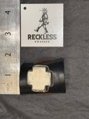 Swiss White Cross Silvertone Adjustable Ring