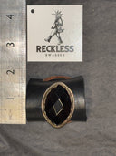 Large Black Faceted Stone Adjustable Ring