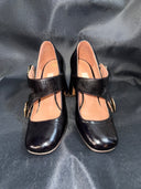 Autre Chose MaryJane Oversized gold buckle