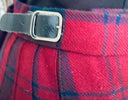 Unisex Scottish Tartan Kilt Punk Motif Skull Smoking Pipe XL