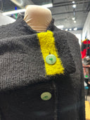 Rock N Roll Black Wool Sweater Swing Coat