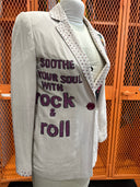 Rock N Roll Soothes My Soul Linen Skull Jacket Blazer