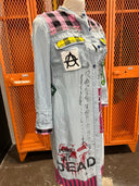 Long Chambray Dress Jacket Never Mind the Bullocks Punk Pin