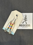 Earrings-Rainbow safety pins on silver&nbsp;