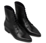 Grain Leather Black Winklepicker Boot