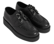 Platform Black Leather Creeper