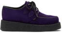 Platform Purple Suede Leather Creeper