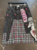 Pretty Vacant Painted & Pinned Plaid Cherub