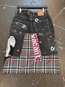 Pretty Vacant Painted & Pinned Plaid Cherub