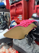 Betsey Johnson Pink Red Tweed Boots - Reckless Swagger