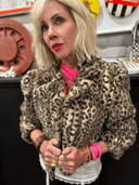 Betsy Johnson Leopard Print Bolero Jacket - Vintage Designer Statement Piece - Reckless Swagger