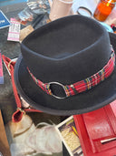 Black Bailey Pork Pie Fedora Hat - Reckless Swagger