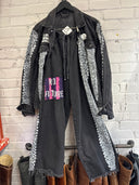 Black Denim “No Future” Snake Skin - Reckless Swagger