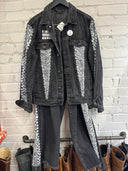 Black Denim “No Future” Snake Skin - Reckless Swagger