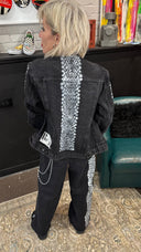 Black Denium No Future Snake Skin Suit - Reckless Swagger