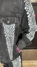 Black Denium No Future Snake Skin Suit - Reckless Swagger