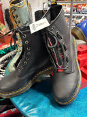 Black Doc Martens Plaid Tartan Tongue Zipper - Reckless Swagger