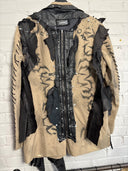 Black Lthr Painted Stud - Reckless Swagger