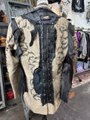 Black Lthr Painted Stud - Reckless Swagger