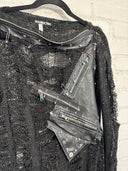 Black Punk Zipper Lthr Patch - Reckless Swagger