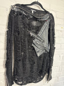 Black Punk Zipper Lthr Patch - Reckless Swagger