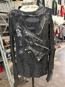 Black Punk Zipper Lthr Patch - Reckless Swagger