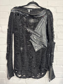 Black Punk Zipper Lthr Patch - Reckless Swagger