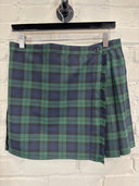 BLACK STEWART TARTAN SKIRT – MONO PLEATED - Reckless Swagger
