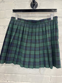 BLACK STEWART TARTAN SKIRT – MONO PLEATED - Reckless Swagger