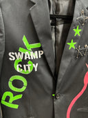 Black Widows Gothic Band Blazer - Dark Elegance Punk Rock Jacket - Reckless Swagger