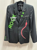 Black Widows Gothic Band Blazer - Dark Elegance Punk Rock Jacket - Reckless Swagger