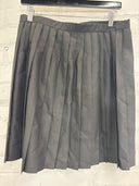 BLACK WITH PATCHES - HALFMOON SKIRT – MONO PLEATED MINI - Reckless Swagger