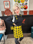 Black Yellow Tartan Suit Punks Not Dead - Reckless Swagger